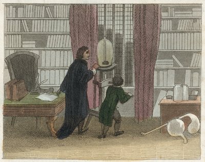 Boyles upptäckter (gravyr i kolorit) av English School