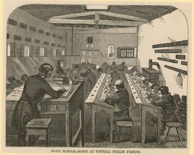 Pojkskola i Tothill Fields Prison av English School