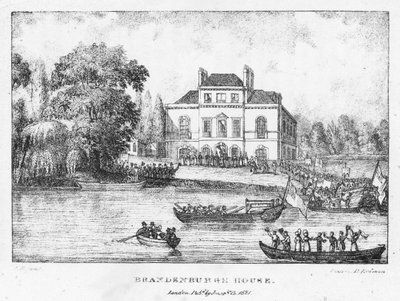 Brandenburgh House, London (gravyr) av English School