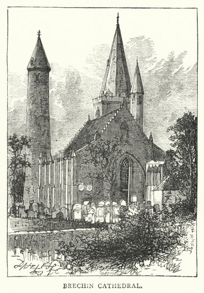 Brechin-katedralen (gravyr) av English School