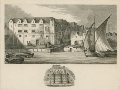 Bridewell Palace på stranden av Themsen av English School