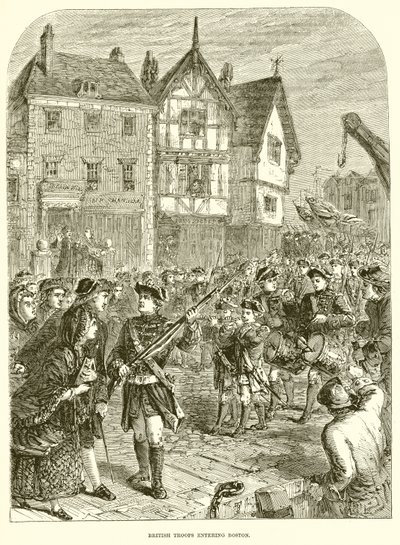 Brittiska trupper går in i Boston av English School