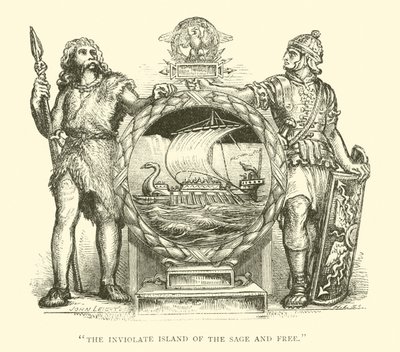 Britt och romersk, Storbritannien, The Inviolate Island of the Sage and Free (gravyr) av English School