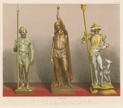 Statyer i brons (chromolitho) av English School