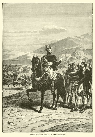 Bruce på fältet i Bannockburn av English School