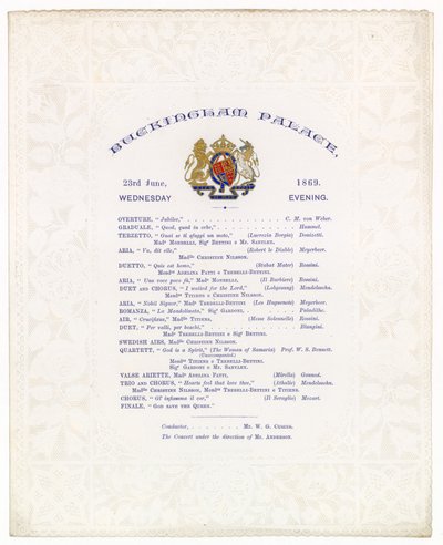 Buckingham Palace-konsert, 23 juni 1869 av English School