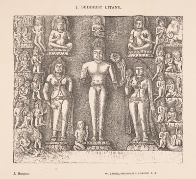Buddhist Litany, från The Cave Temples of India av James Fergusson och J. Burgess av English School