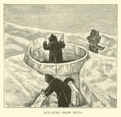 Bygger snöhyddor av English School