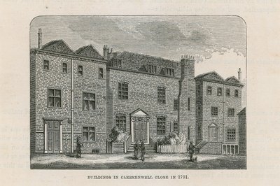 Byggnader i Clerkenwell Close 1791 av English School