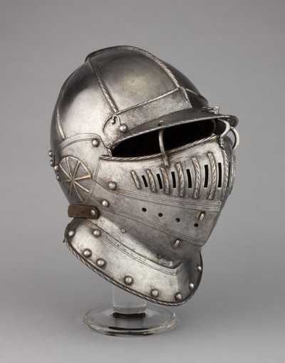 Burgonet med Falling Buffe möjligen från en rustning av William Herbert, 1:e earl av Pembroke, ca 1550 av English School