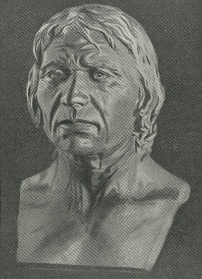 Byst av en Cro-Magnon-man av English School