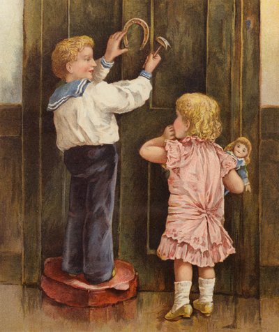 "Men Percy, vad är tur?" (färg litho) av English School