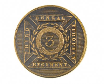Button, officer, 3:e bengaliska europeiska regementet, 1854-1861 av English School