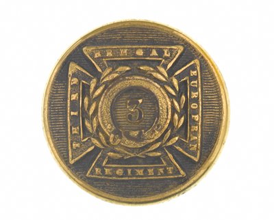 Button, officer, 3:e bengaliska europeiska regementet, 1854-1861 av English School