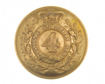 Button, officer, 4:e bengaliska europeiska regementet, 1855-1861 av English School