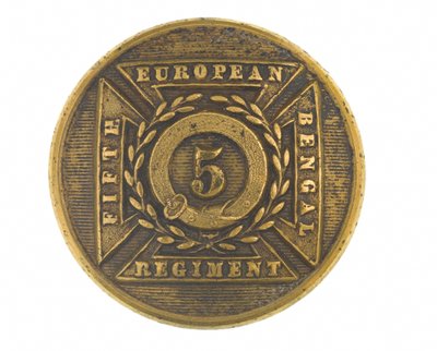 Button, officer, 5:e bengaliska europeiska regementet, 1858-1860 av English School