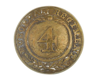 Button, andra led, 4:e bengaliska europeiska regementet, 1855-1861 av English School