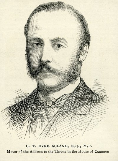 C. T. Dyke Acland Illustration från The Graphic 17 februari 1883 av English School