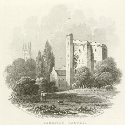 Cardiff Castle (gravyr) av English School