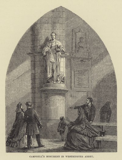 Campbells monument i Westminster Abbey (gravyr) av English School