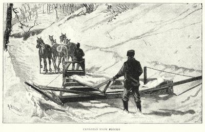 Kanadensisk snöplog (gravyr) av English School