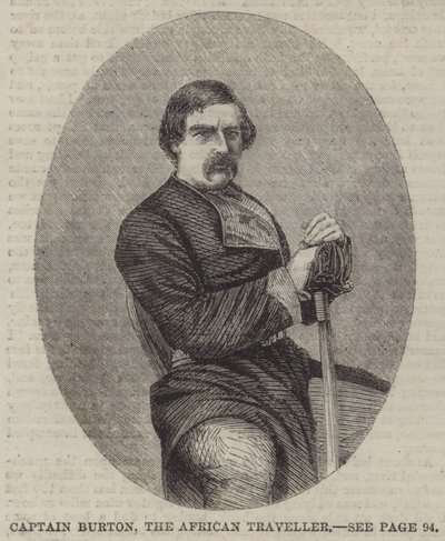 Kapten Burton, den afrikanske resenären (gravyr) av English School