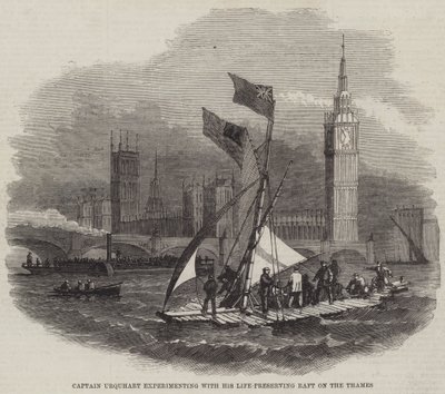 Kapten Urquharts livbevarande flotte (gravyr) av English School