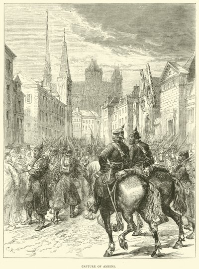 Capture of Amiens, december 1870 av English School
