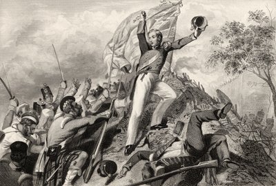 Capture of the Highlanders före Cawnpore 1857, från "The History of the Indian Mytery", publicerad 1858 av English School