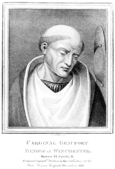Kardinal Henry Beaufort, biskop av Winchester, graverad av J. Parker, 1791 av English School