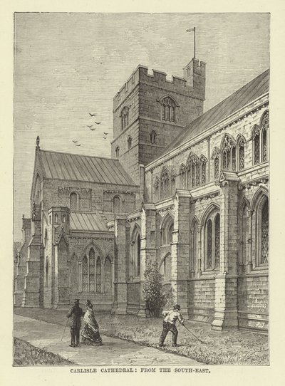 Carlisle Cathedral, från sydost av English School