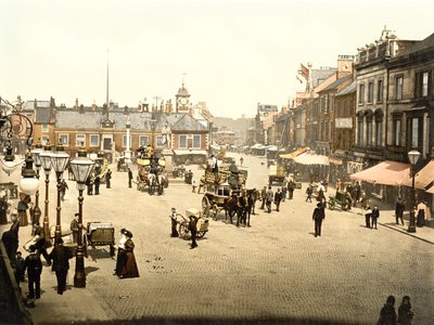 Carlisle Market Place (handfärgat foto) av English School