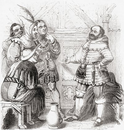Snickare, haberdasher, vävare, färgare och gobelängmakare från Gamla England: Ett bildmuseum, pub. 1847 av English School