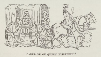 Drottning Elizabeths vagn (gravyr) av English School