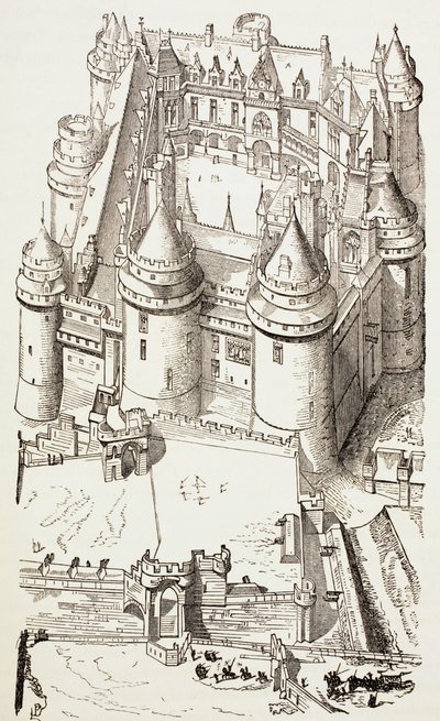 Pierrefonds slott, Frankrike, ca 1880 av English School