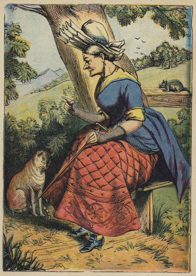 Katt! Katt! Kill Rat (färg litho) av English School
