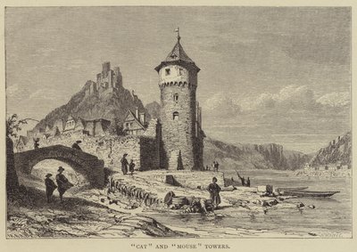 "Cat" och "Mouse" Towers (gravyr) av English School