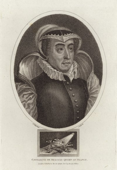 Catharine de Medicis drottning av Frankrike av English School