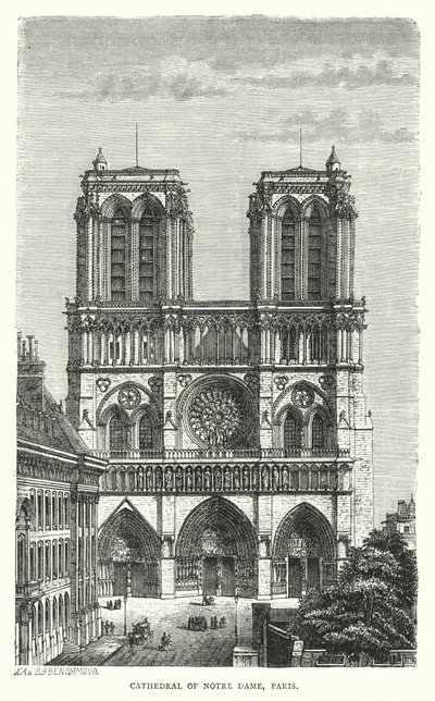 Notre Dame-katedralen, Paris (gravyr) av English School