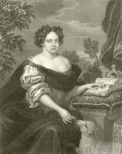Katarina av Braganza. Drottning av Karl den andre av English School