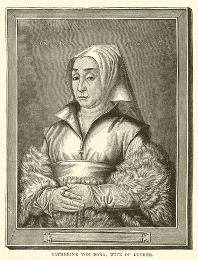Catherine von Bora, Luthers hustru (gravyr) av English School