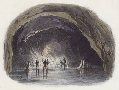 Caverns (färgad gravyr) av English School