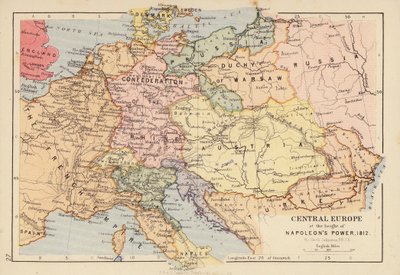 Centraleuropa på höjden av Napoleons makt av English School