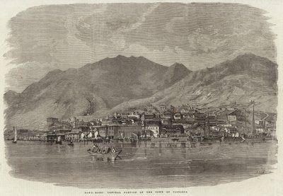 Centrala delen av staden Victoria i Hong Kong av English School