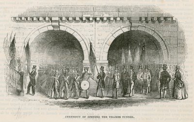 Ceremoni för öppningen av Thames-tunneln av English School