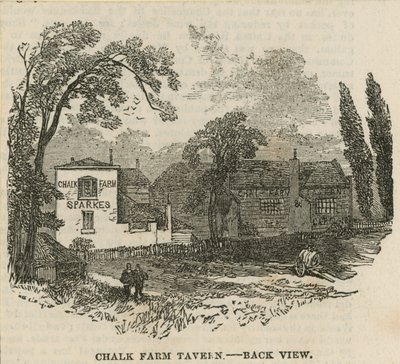 Chalk Farm Tavern, London, bakifrån av English School