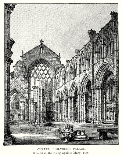 Kapellet, Holyrood Palace (gravyr) av English School