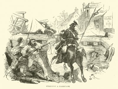 Laddar en barrikad, oktober 1870 av English School