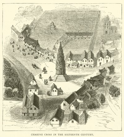 Charing Cross under sextonhundratalet (gravyr) av English School