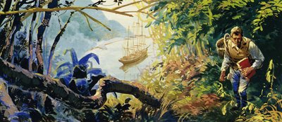 Charles Darwin var ombord på HMS Beagle när den tog sig till Sydamerikas kust av English School